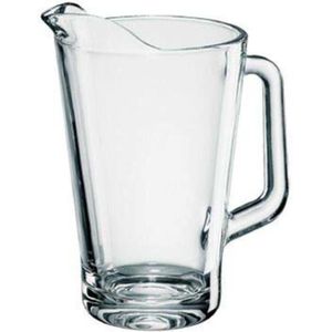 1x Glazen water karaffen van 1,5 L Conic- Sapkannen/waterkannen/schenkkannen - Pitcher/Pitchers
