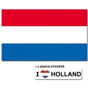 Nederlandse vlag + 2 gratis stickers