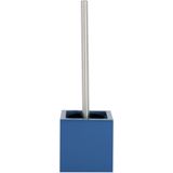 MSV Toiletborstel in houder 38 cm/zeeppompje 275 ml set Moods - mdf hout/keramiek - blauw