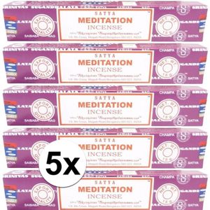 5x Nag Champa wierook Meditation 15 gram