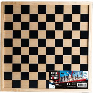 Houten schaakbord/dambord 40 x 40 cm - Schaakspel/damspel - Schaken en dammen
