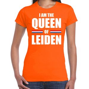 Koningsdag t-shirt I am the Queen of Leiden - dames - Kingsday Leiden outfit / kleding / shirt