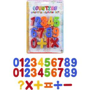 3x setjes Gekleurde magnetische cijfers 26 stuks 4 cm - Educatief speelgoed