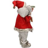 Staande Kerstman decoratie pop 46 cm - Kerst versiering/decoratie - Kerstmannen poppen
