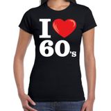 I love 60s t-shirt zwart dames -  i love sixties shirt dames