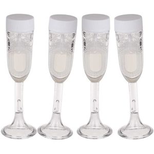 60x stuks Bellenblaas champagne bruiloft glas - Bruiloft/huwelijk feestartikelen
