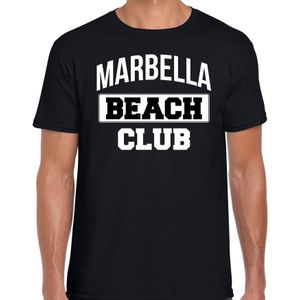 Marbella beach club zomer t-shirt voor heren - zwart - beach party / vakantie outfit / kleding / strand feest shirt