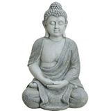 Boeddha beeld grijs 62 cm van polystone