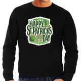 St. Patricks day sweater zwart voor heren - Happy St. Patricks day - Ierse feest kleding / trui/ outfit/ kostuum