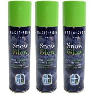 3x Glow in the dark sneeuw spray 150 ml - Spuitsneeuw - Frostspray - Sneeuwspray - Kerstdecoratie