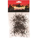 Faram nep spinnen/spinnetjes 2 cm - zwart - 60x stuks - Horror/griezel thema decoratie beestjes