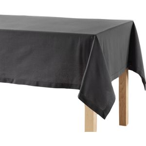 Antraciet grijs tafelkleed van katoen met formaat 140 x 240 cm - Basic eettafel tafelkleden