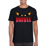 Halloween duivel t-shirt zwart heren - Halloween kostuum