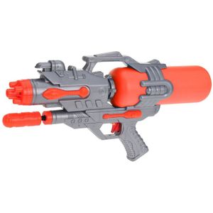 1x Waterpistolen/waterpistool oranje van 46 cm met pomp kinderspeelgoed - waterspeelgoed van kunststof - waterpistolen met pomp