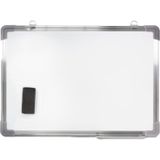 Magnetisch whiteboard met pennengoot en wisser voor kantoor of thuis 80 x 60 cm - Kantoorbenodigdheden - Schoolborden