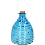 Wespenvanger/wespenval blauw van glas 21 cm - Insectenvangers/insectenvallen