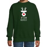 Bellatio Decorations kersttrui/sweater voor kinderen - team Rudolf - groen - Kerstdiner