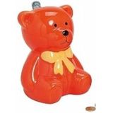 Spaarpot oranje teddybeer 20 cm