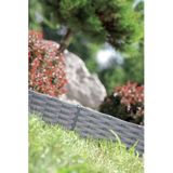 2x stuks kunststof graskant/tuin rand/kantopsluiting grijs losse elementen met een totale lengte van 7,8 meter
