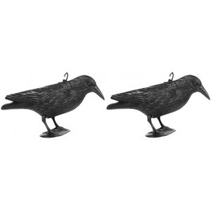 5x Stuks zwarte plastic kraaien/raven van 36 cm