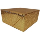 Inpakpapier/cadeaupapier Goud Metallic klassiek design 150 x 70 cm rol - kadopapier / cadeaupapier