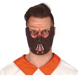 Bruin horror verkleed masker Hannibal voor volwassenen - Halloween gevangene verkleedaccessoires