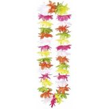 3x Gekleurde Hawaii kransen 50 cm - Bloemenkrans - Tropisch - Themafeest