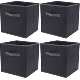 Set van 8x Stuks Kast Opberg/Opruim Manden Antraciet Grijs 30 X 30 X 30 cm