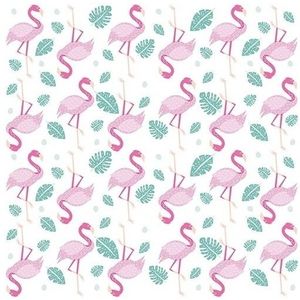 20x Flamingo thema servetten 33 x 33 cm - Papieren servetten