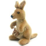 Hansa Pluche Kangoeroe Knuffel met Baby 20 cm