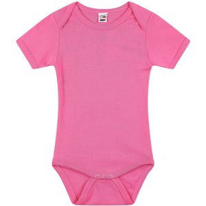 Basic rompertje roze voor babys - katoen - 240 grams - basic roze baby rompers / kleding