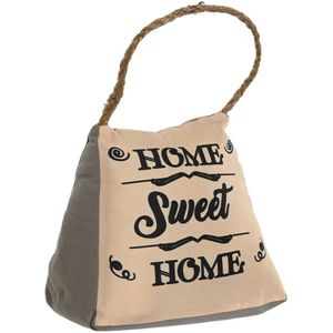 Items Deurstopper Lofty - 1 kilo - jute/grijs - polyester en zand - 17 x 15 cm - Home Sweet Home - tegen klapperende deuren