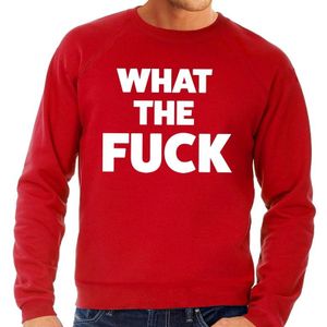 What the Fuck tekst sweater rood heren - heren trui What the Fuck