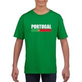 Groen Portugal supporter t-shirt voor heren - Portugese vlag shirts