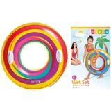 Intex Opblaasbare zwemring - multi-kleur - twee handvatten - D91 cm