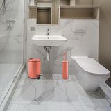 Spirella Badkamer/toilet accessoires set - WC-borstel en pedaalemmer 3L - metaal - terracotta