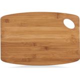 2x Rechthoekige bamboe houten snijplanken met oog 26 en 34 cm - Zeller - Keukenbenodigdheden - Kookbenodigdheden - Snijplanken/serveerplanken - Houten serveerborden - Snijplanken van hout