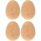 4x stuks namaak eieren stuiterend bruin 5 cm - Speelgoed - Fopartikel