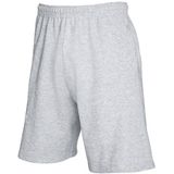 Grijze shorts / korte joggingbroek voor heren - grijs - katoen - kort joggingbroekje