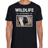 Dieren foto t-shirt Zwarte panter - zwart - heren - wildlife of the world - cadeau shirt Panters liefhebber