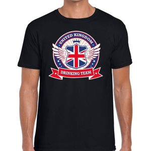 Zwart Engeland drinking team t-shirt zwart heren -  United Kingdom kleding