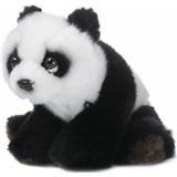 2x stuks wNF pluche pandabeer knuffel 15 cm - Dieren speelgoed knuffels