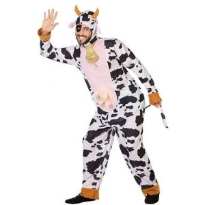 Dierenpak verkleed kostuum koe voor volwassenen - koeienpakken onesies