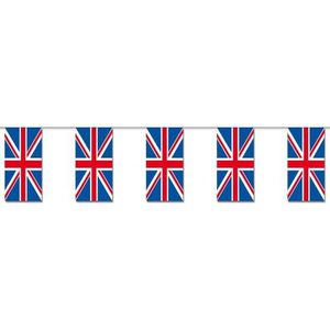 Papieren slinger Engeland 4 meter - Engelse vlag - Supporter feestartikelen - Landen decoratie/versiering