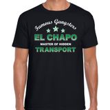 El Chapo famous gangster cadeau t-shirt zwart heren - Tekst /  verkleed shirt / kostuum
