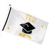 Boland Geslaagd/afgestudeerd vlag - polyester - 90 x 150 cm - diploma examenfeest versiering