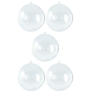 25x Transparante hobby/DIY kerstballen 7 cm - Knutselen - Kerstballen maken hobby materiaal/basis materialen