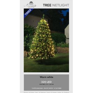 Anna's Collection Kerstverlichting - met timer - 320 lampjes - warm wit - 250cm