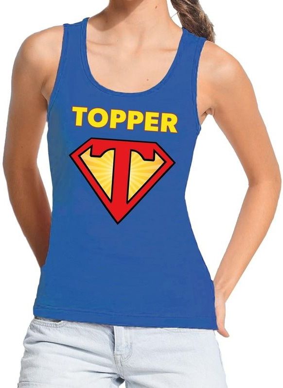 Super Topper tanktop dames blauw  / mouwloos shirt Super Topper  dames