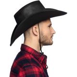Boland Carnaval verkleed Cowboy hoed El Paso - zwart - volwassenen - Western thema